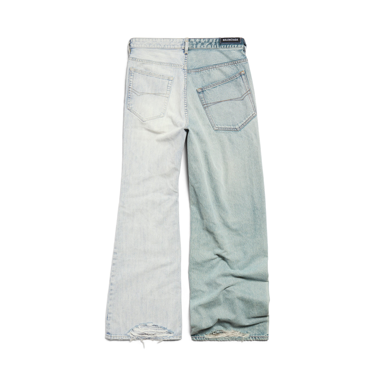 (WMNS) Balenciaga Fifty-fifty Pants 'Blue' 793766TQW752664