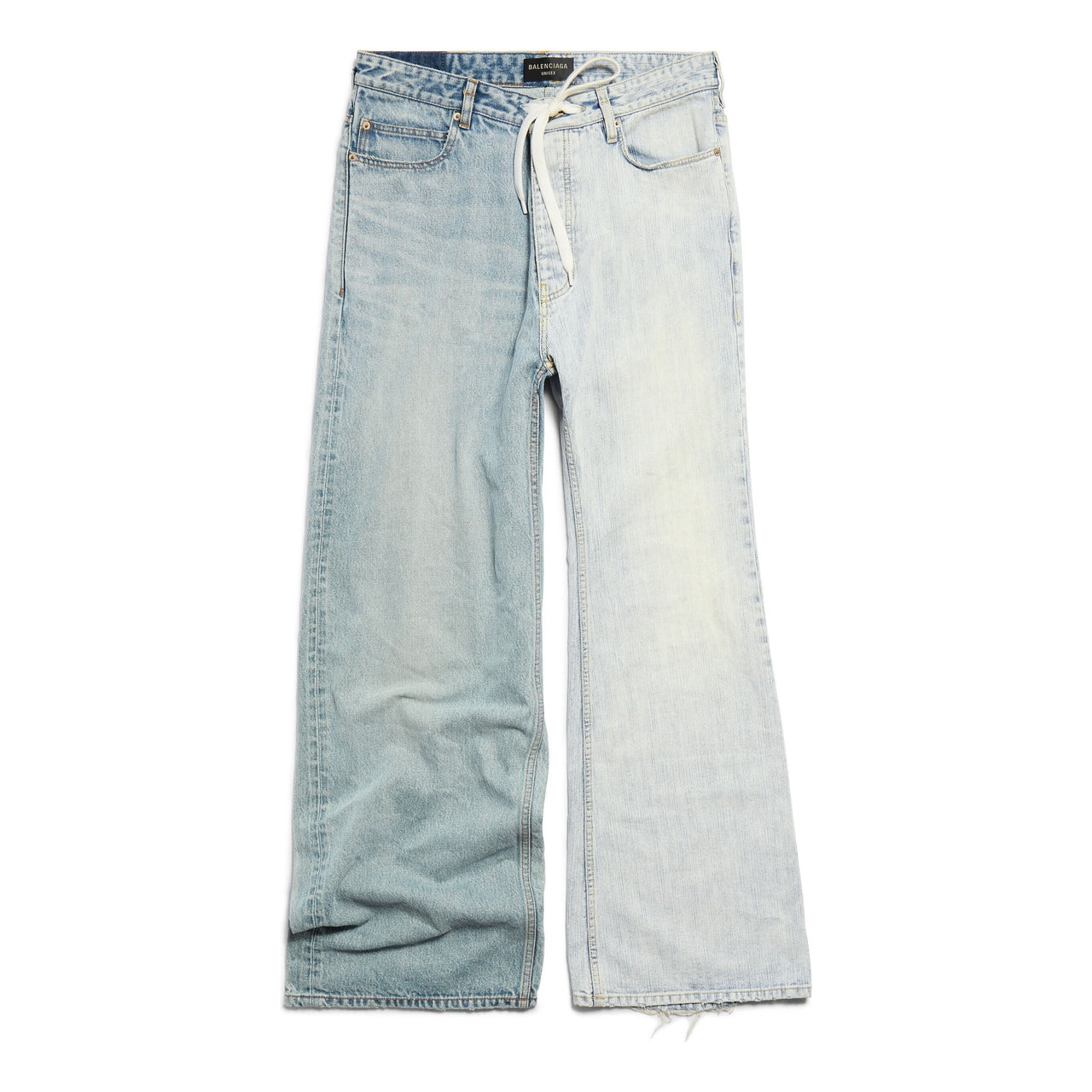 (WMNS) Balenciaga Fifty-fifty Pants 'Blue' 793766TQW752664