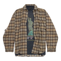 Balenciaga Paris Liberty Layered Shirt Oversized 'Dark Green' 794656TQM202880