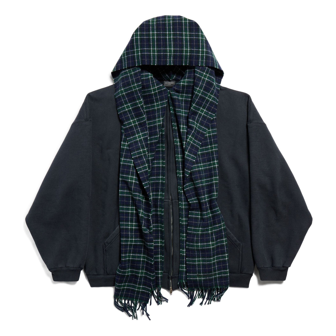Balenciaga Unity Sports Icon Scarf Full Zip Hoodie Oversized 'Dark Blue' 794747TQVM24021
