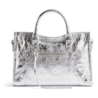 (WMNS) Balenciaga Le City Small Bag Metallized 'Silver' 7977892AA9R8122