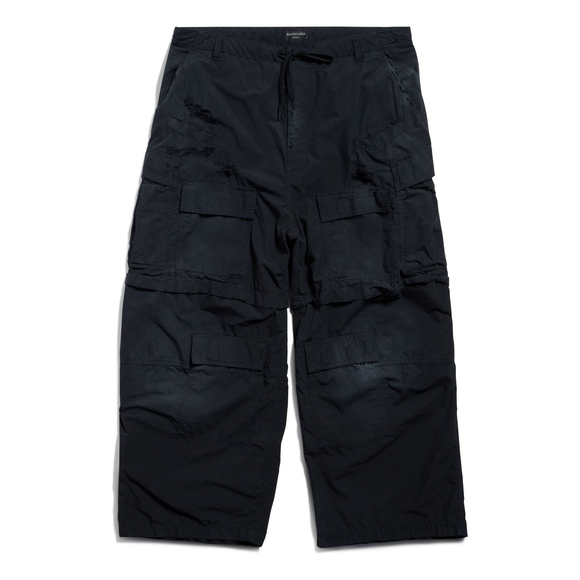 (WMNS) Balenciaga Large Cargo Pants 'Black' 803458TQM101000