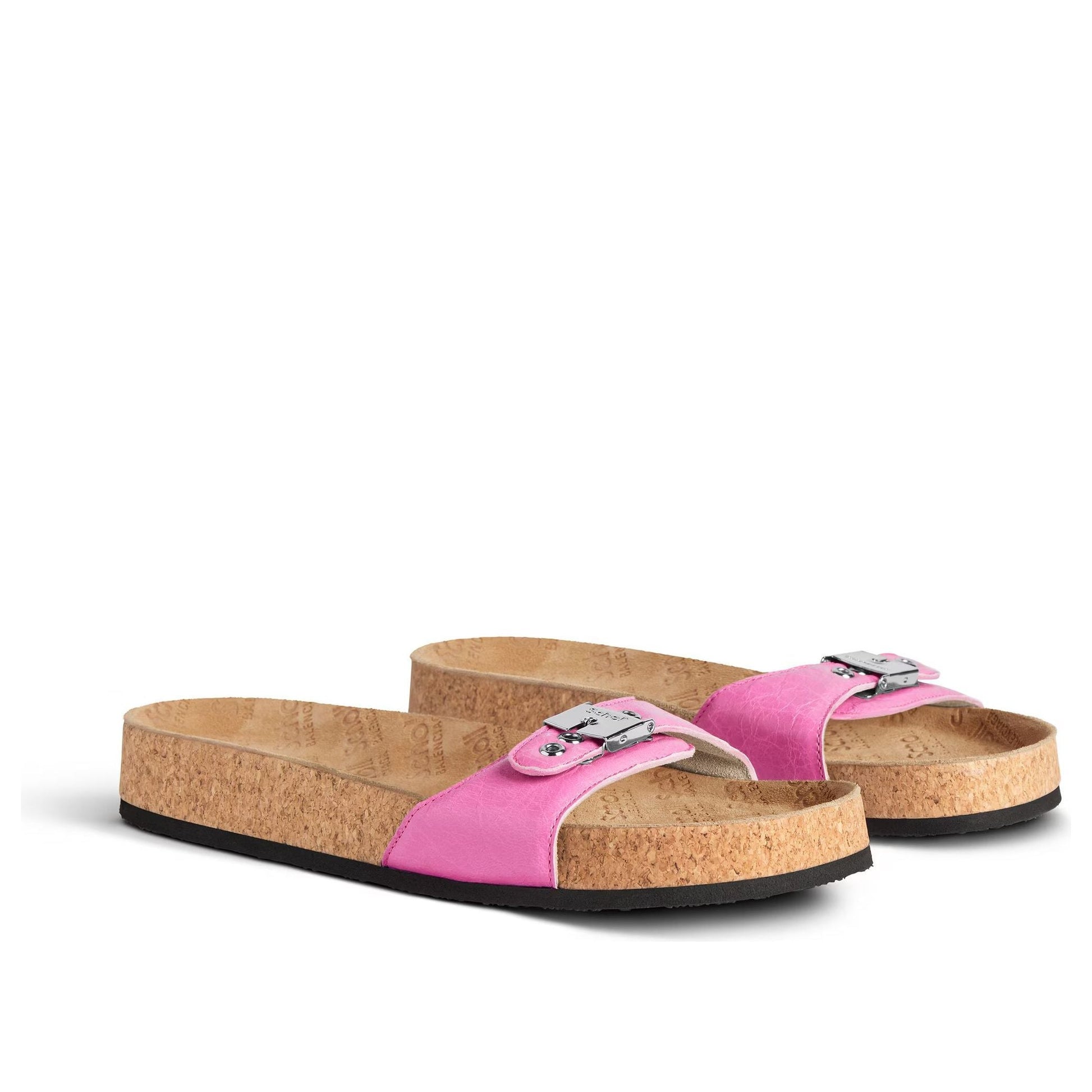 (WMNS) Balenciaga I Scholl Flat Sandals 'Glossy Pink' 827426WAD4V5058