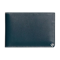 HERMES Box Calfskin Card Holder Women's 7P Bleu De Prusse Prussian Blue