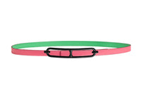 HERMES Roulis Leather Belts Women's Rhododendron Pink/Comic Green