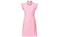 LOUIS VUITTON 1AFHIS Fin Flounce Jacquard Dress