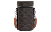 CELINE Cow Leather Cylinder Bag Shoulder Bag Crossbody Bag Regular Men's Tawny