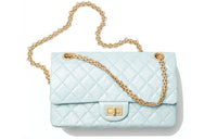 CHANEL 2.55 Calfskin Shoulder Bag Women's Light Blue