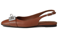HERMES Innocente Casual Single Shoes Women's Brown