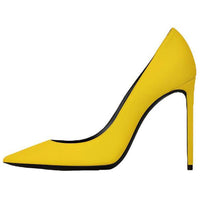 SAINT LAURENT Zoe Steleto Slim Heel High Heels 10.5cm Women's Hydrangea Yellow