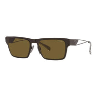 PRADA Metal Irregular Shape Sunglasses Men's Brown