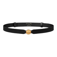 DIOR D-Pépite Logo Calfskin Leather Belts Women's Black Width: 2CM
