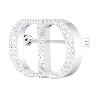 DIOR Crystal Brooches Men's Silver