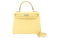 HERMES Kelly Epsom Leather Kelly Bag Handbags Women's Chick Yellow