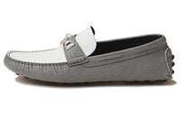 HERMES Irving Loafers Women's Gray White