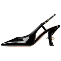 DIOR Tribales Irregular Heel High Heels 8cm Women's Black