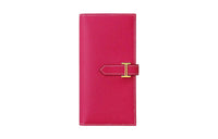 HERMES Bearn Epsom Calfskin Wallet Women's Bright Pink