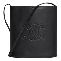 CELINE Calfskin Bucket Bag, Shoulder Bag Trumpets Men's Black