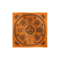 HERMES Silk Scarves Men's Mandarin Orange/Persimmon