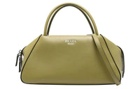 PRADA Calfskin Shoulder Bag Crossbody Bag Handbag Women's Khaki