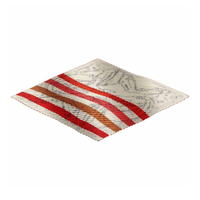 HERMES Knit Scarves Women's White/Red
