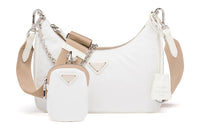 PRADA Re-Edition Nylon Shoulder Bag Crossbody Bag Regular Women's White
