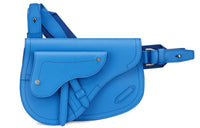 DIOR Cow Leather Grain Saddle Bag Sling Bag Shoulder Bag Crossbody Bag Mini Men's Blue