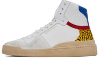 SAINT LAURENT Panelled Mid-top Sneakers