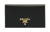 PRADA Leather Wallet Women's Black