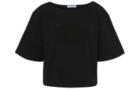 PRADA SS24 Drop Shoulder Sleeve T Shirt Women's Black