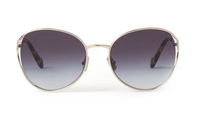 MIU MIU Alloy Irregular Shape Sunglasses Women's Silver