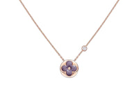 LOUIS VUITTON 18K Rose Gold Diamond Jade Necklaces Unisex Rose Gold