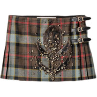 MIU MIU FW24 Casual Short Skirts Women's Army Green