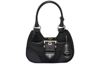 PRADA Moon Re Nylon And Leather Bag Black