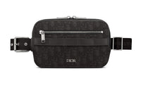 DIOR Cow Leather Shoulder Bag Crossbody Bag Fanny Pack Men's Black
