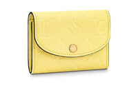 LOUIS VUITTON Cow Leather Wallet Women's Yellow