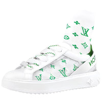 LOUIS VUITTON Time Out Debossed Monogram Transparent Upper White Green Women's White Green Socks Included