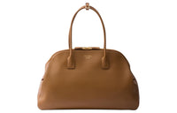 PRADA Leather Handbag Large Size Women's Camel