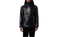 SAINT LAURENT Double-breasted Leather Coat