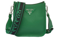PRADA Leather Crossbody Bag Shoulder Bag Women's Green