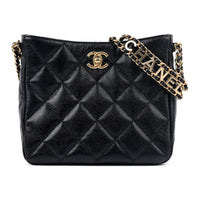 CHANEL Grain Embossed Cow Leather Shoulder Bag, Crossbody Bag, Handbag Women's Black