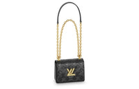 LOUIS VUITTON Twist Wrinkle Python Skin Shoulder Bag Crossbody Bag Mini Women's Black