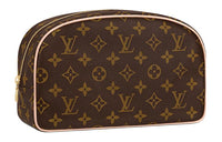 LOUIS VUITTON Leather Toiletry Bag Men's Brown
