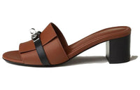 HERMES Gigi Slide Slippers Women's Brown