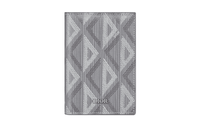 DIOR Diamond Canvas Card Holder Men's Gray
