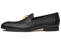 HERMES PARIS Women's Casual Shoes Men Black/Gold Color