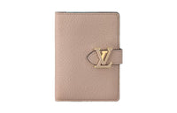 LOUIS VUITTON VERTICAL Taurillon Leather Wallet Women's Gray/Blue