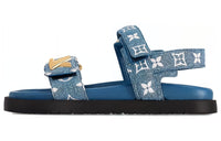 LOUIS VUITTON Sunset Painted Series Beach Sandals Women's Blue