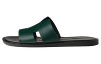 HERMES Izmir Rubber Sole Abrasion Resistant Slide Slippers Men's Green