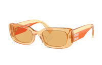MIU MIU Plate Frame Irregular Shape Sunglasses Women's Orange